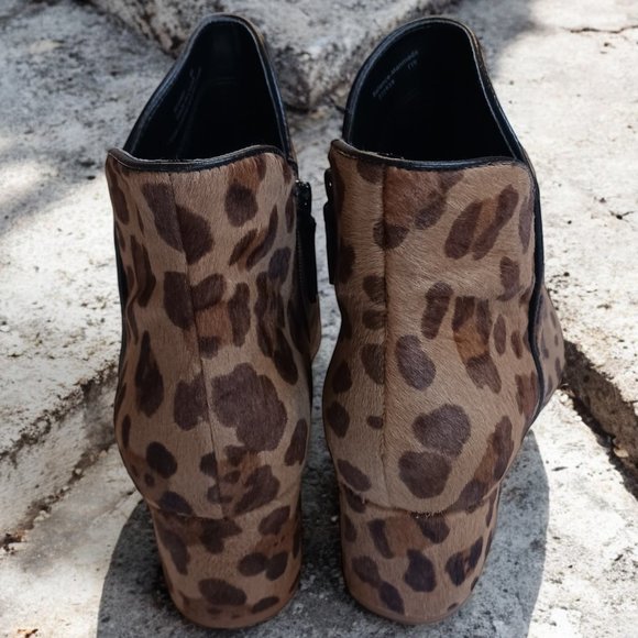 Cole Haan Elyse Bootie Mercer Ocelot Print Calf Hair Ankle Boots  – Size 8B - Picture 4 of 13